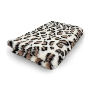 Hundfäll Leopard Naturvit Mink Svart