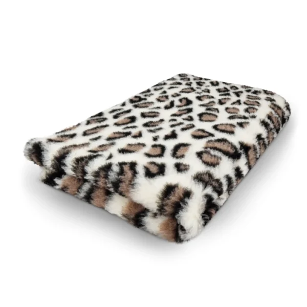 Hundfäll Leopard Naturvit Mink Svart