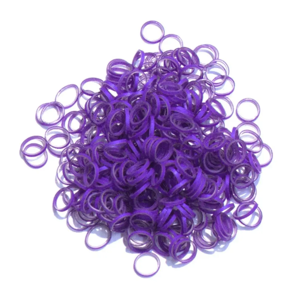 Lainee Latex snoddar Metallic Lila 9,5mm | 850st